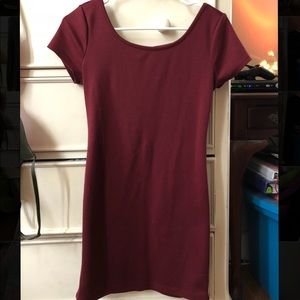 Burgundy soft dress F21